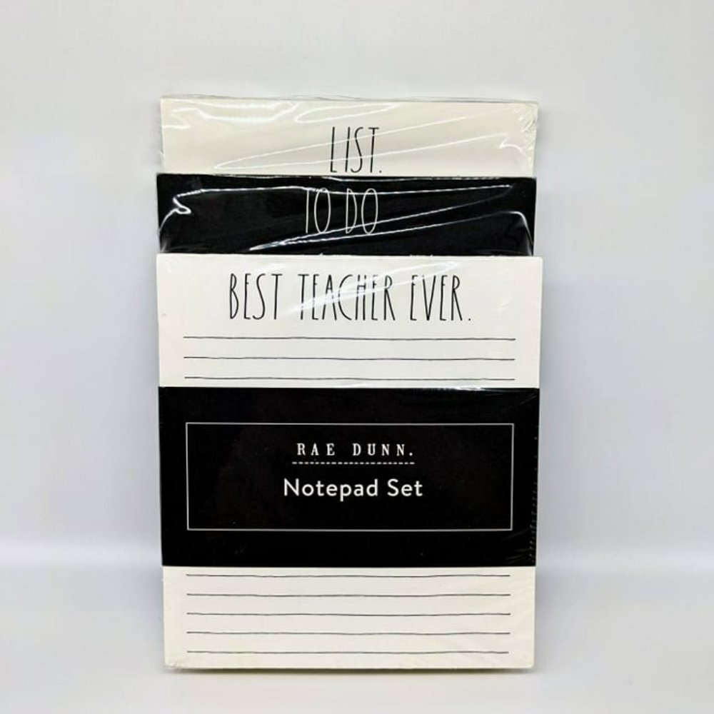 Rae Dunn Set of 3  "Best Teacher Ever" Notepad (new)